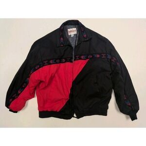Vintage Saddlebrook Western Wear Red Blanket Lined Bomber Jacket Size XL USA